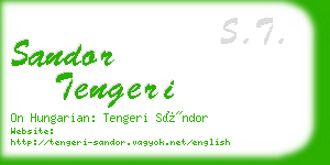 sandor tengeri business card
